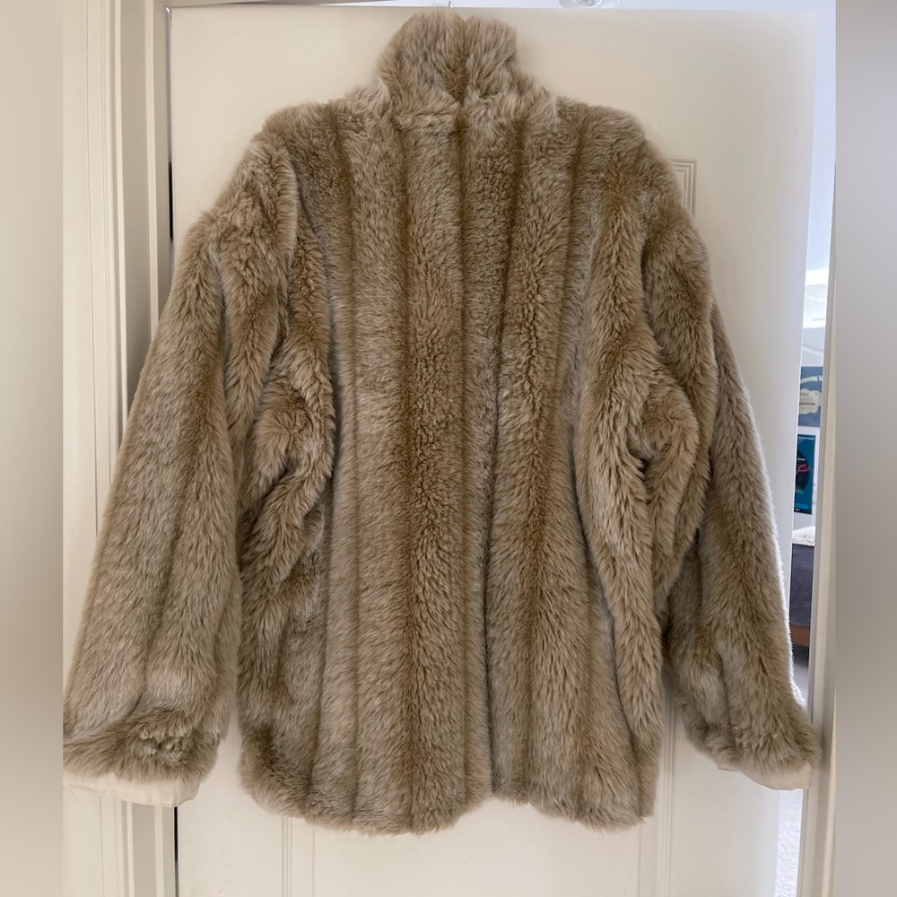 Blue Studio Faux Fur Coat - Picture 2 of 12